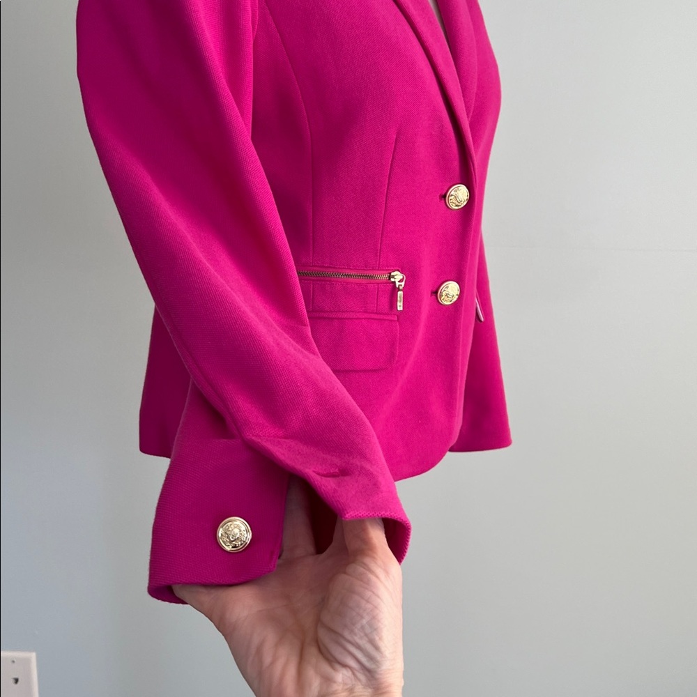 Chico's Vibrant Blazer with Gold Accents - Picture 4 of 8